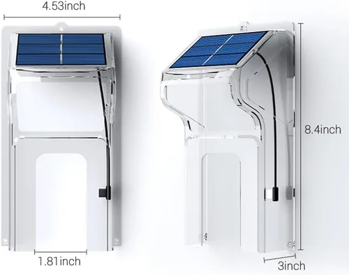 Vista 10 de Soporte de timbre de anillo con cargador solar, cubierta impermeable para timbre de puerta compatible con Ring & Blink Protector ajustable con panel