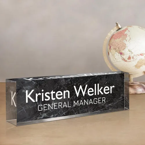 Vista 29 de Gowelly Placa de nombre personalizada para escritorio de oficina, placas de nombre personalizadas para escritorio, regalos personalizados