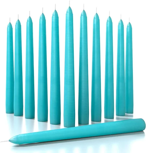 Vista 21 de CANDWAX Juego de 12 velas cónicas color naranja de 8 pulgadas, sin goteo, sin perfume, de larga duración, perfectas para fiesta de Halloween