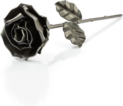 Vista 2 de Forging Art Bcn® Rosa eterna forjada de hierro forjado a mano (negro)