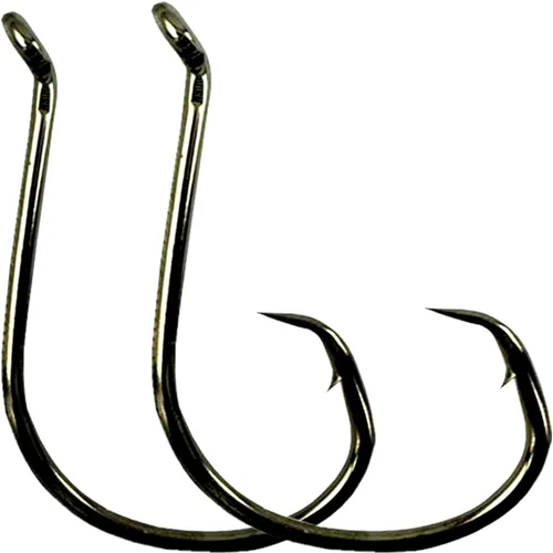 Vista 7 de Ganchos circulares para pesca de gato, 50/100 unidades, ganchos circulares de pesca de pulpo, agua salada, agua dulce para bagre lubina Redfish 1/0