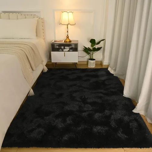 Vista 201 de Softlife Alfombra naranja para dormitorio, alfombra de felpa esponjosa para sala de estar para niñas, alfombra lanuda para niños, alfombra suave