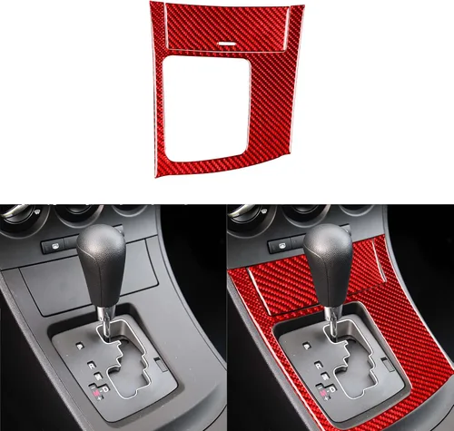 Vista 10 de Accesorios de fibra de carbono suave real para interior de coche, panel de cambio de marchas, cubierta de cenicero, calcomanía negra compatible