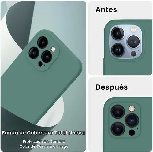 Vista 3 de FireNova Funda diseñada para iPhone 13 Pro Max, Funda de Teléfono de Silicona [Protección de Cámara] con [2 Protectores de Pantalla], Forro