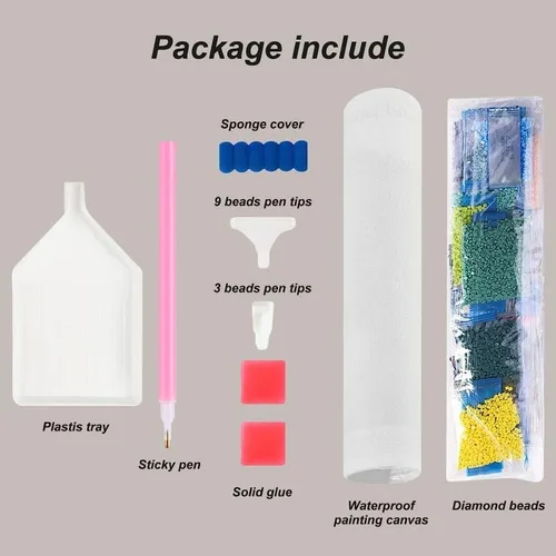 Vista 4 de Kits de pintura de diamantes 5D por número para adultos, Torre Eiffel, Ciudad, arte de diamantes, pintura de diamantes, taladro redondo completo