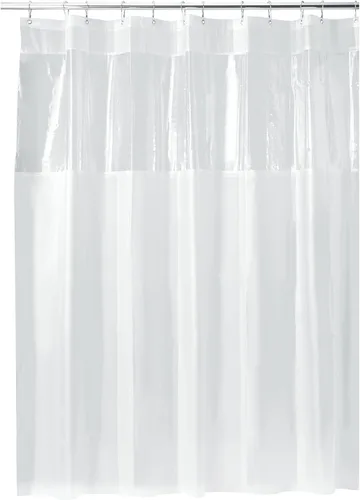 Vista 10 de InterDesign 26680 - Cortina de ducha de 72 pulgadas de ancho x 72 pulgadas de largo x 1/4 pulgadas de alto, vinilo transparente
