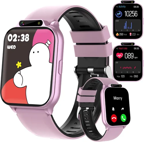 Vista 11 de Reloj inteligente para niños de 1.85" con rastreador de fitness y sueño, reloj inteligente para niños resistente al agua IP68, regalos para niños