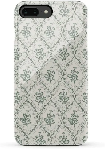 Vista 38 de Casely Funda para iPhone 6/7/8 Plus Todo envuelto Lazos vintage Diseño protector delgado esencial de doble capa