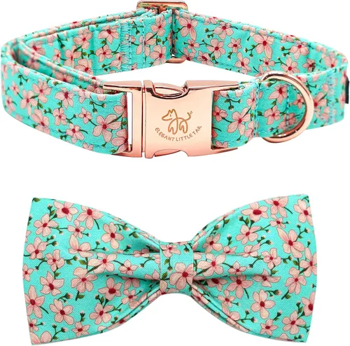 Vista 27 de Elegant little tail Independence - Collar patriótico para mascotas con pajarita para mascotas del 4 de julio de algodón suave para mascotas