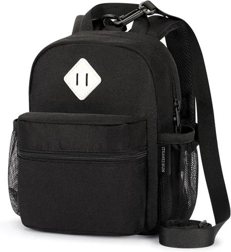Vista 44 de Mochila para niños pequeños STEAMEDBUN para niños y niñas, mochila escolar para niños pequeños, Negro, 15 pulg., pequeña, Classic