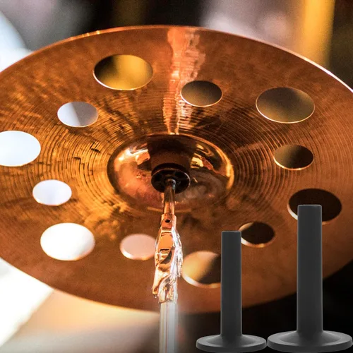 Vista 3 de Pequeñas fundas de platillo, 12 piezas, accesorios de repuesto para tambor de percusión, piezas negras
