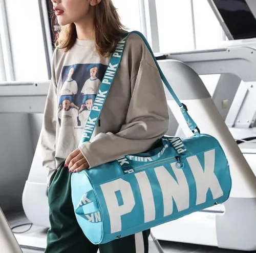 Vista 2 de Bolsa de gimnasio deportivo de gran capacidad con bolsillo húmedo y compartimento de almacenamiento para zapatos para hombres y mujeres, ligera