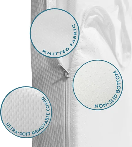 Vista 5 de Repuesto de colchón de espuma viscoelástica de 4.7 pulgadas con funda lavable para sofá cama y sofá cama, tamaño matrimonial, certificado