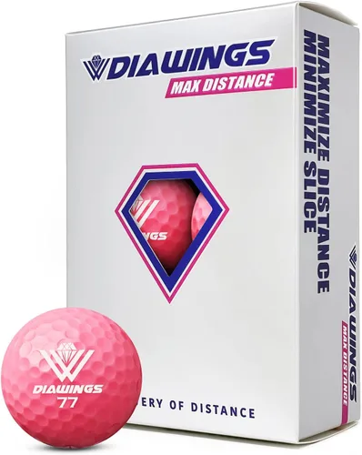 Vista 9 de Diawings Max Distance - Pelotas de golf para máxima distancia, anticorte, giro bajo, tiros rectos, media docena, 6 pelotas Blanco, rosa, naranja