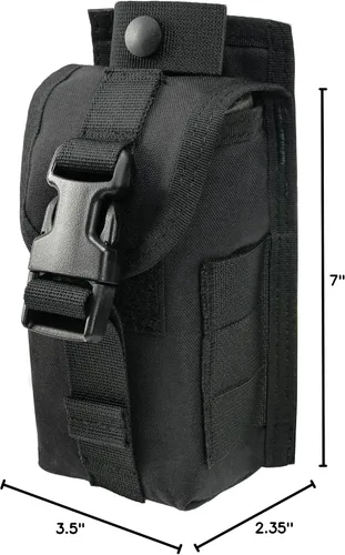 Vista 8 de MOLLE Blowout Pouch, Compact IFAK Pouch with Rear Shears Slot, Quick-Pull Strap and Tourniquet Holder, Tactical First Aid Pouch with Flap Closure