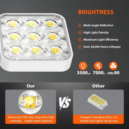 Vista 3 de WdtPro Luces Solares para Exteriores con Sensor de Movimiento, Luces de Inundación Solares Brillantes de 3500LM para Exteriores, Panel de Vidrio
