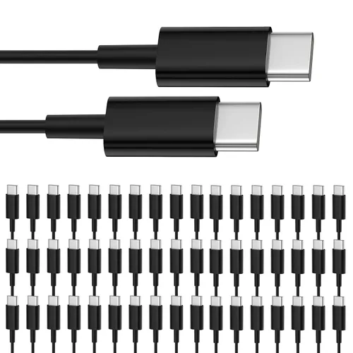 Vista 7 de Cable USB C a USB C, paquete de 10 unidades, cable de carga rápida tipo C Blanco