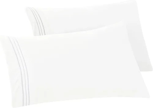 Vista 31 de Elegant Comfort Fundas de almohada sólidas de microfibra de alta calidad hotelera, tejido suave, resistente a las arrugas y a las manchas, fácil