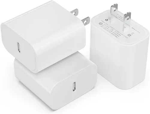 Vista 7 de Paquete de 2 adaptadores de corriente de 40 W USB C con puerto USB-C dual