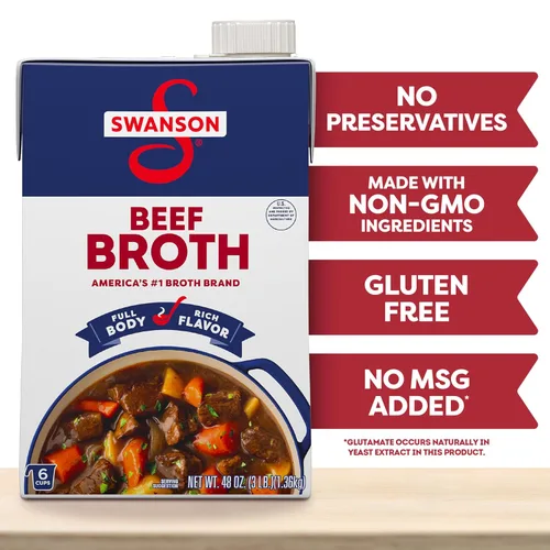 Vista 4 de SWANSON S Caldo de carne, cartón de 48 oz