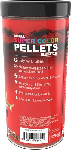 Vista 5 de Omega One Pellets de hundimiento de Super Color, pellets de 0.079 in, 8 oz