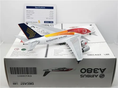 Vista 6 de JC Wings Singapore Airlines para Airbus A380 9V-SKI 1/400 DIECAST modelo preconstruido