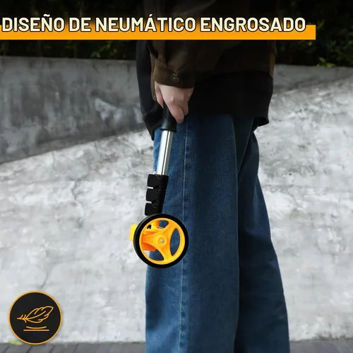 Vista 8 de DEKOPRO Rueda de medición, mide hasta 99,999 pies, rueda compacta con bolsa de transporte, 4 pulgadas