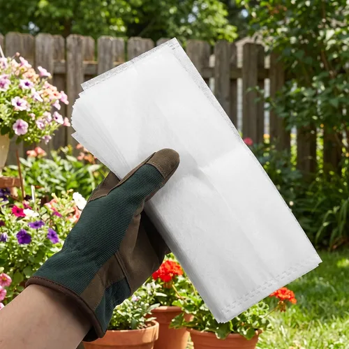 Vista 5 de 200pcs Non Woven Seedling Grow Bags, Breathable Fabric Pots