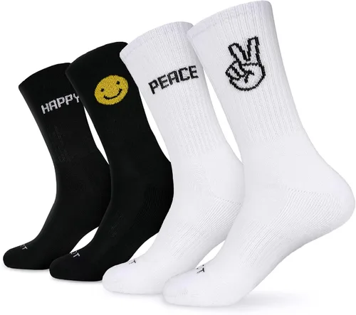 Vista 9 de MONFOOT 3-8 pares de calcetines deportivos acolchados para mujeres y [Sólido] Negro (8 Pares)
