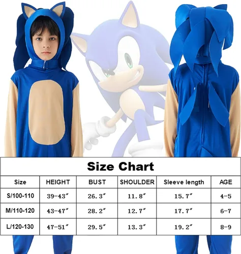 Vista 2 de JQMAO Hedgehog Costume Kids Halloween Costumes for Boys Cosplay Cartoon Bodysuit Pretend Play Onesies For Boys