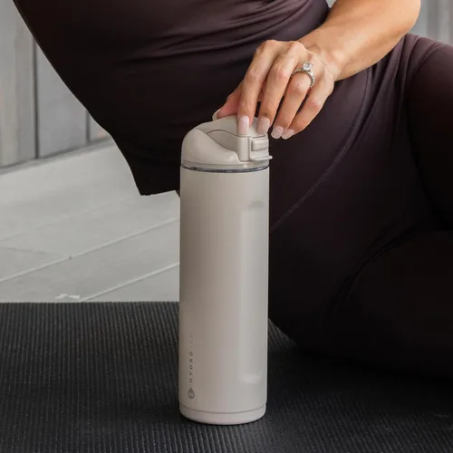 Vista 7 de HydroJug Ease2o - Botella de agua aislada de 24 onzas, tapa con popote y Duna