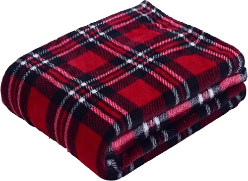 Vista 2 de Valerian Elegant Comfort Manta/Throw de Vellón Ultra Suave con Tacto de Terciopelo con Estampado Navideño de Vacaciones - 50 x 60 pulgadas, (Cuadros)