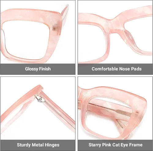 Vista 3 de Zeelool Charmaine ZOA01901 - Gafas gruesas con bloqueo de luz azul para mujer