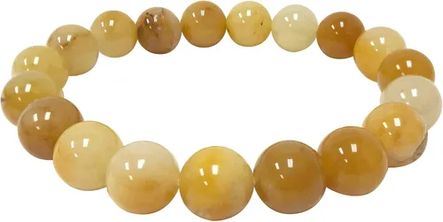 Vista 680 de Gem Avenue Handmade Round Bead Stretch Bracelet Unisex Natural Stone Beaded Jewelry for Men & Women, Elastic Wristband for Daily Wear