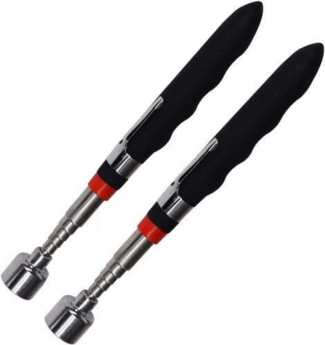 Vista 7 de Herramienta de recogida magnética flexible, palo de recogida extensible y plegable, extensible hasta 22.8” con capacidad de tracción de 20LB, útil