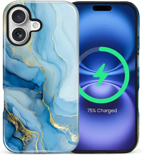 Vista 67 de Funda Compatible con iPhone 13/14 [Compatible con MagSafe] Protección de Doble Capa de Cáscara Dura Híbrida, Funda Magnética Protectora a Prueba