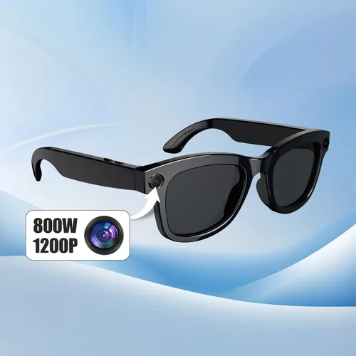 Vista 5 de Lentes inteligentes AI con cámara de 800 W, grabación de video, traducción en tiempo real, control de música, WiFi/Bluetooth 5.3 gafas inteligentes