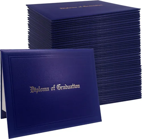Vista 13 de GraduationMall Cubierta impresa para diploma para certificado 8.5 x 11 pulgadas, color negro, paquete de 1