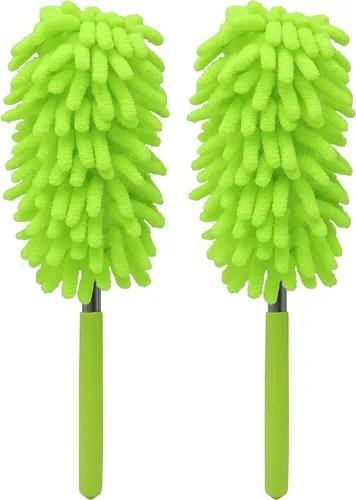 Vista 10 de Plumero de microfibra, plumero de mano de microfibra, herramienta de limpieza de microfibra lavable, plumeros extensibles para limpieza de oficina