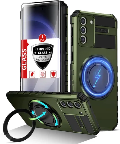 Vista 57 de Funda magnética para Samsung Galaxy Note 20 Ultra compatible con carga inalámbrica MagSafe, con 1 protector de pantalla, anillo de soporte integrado