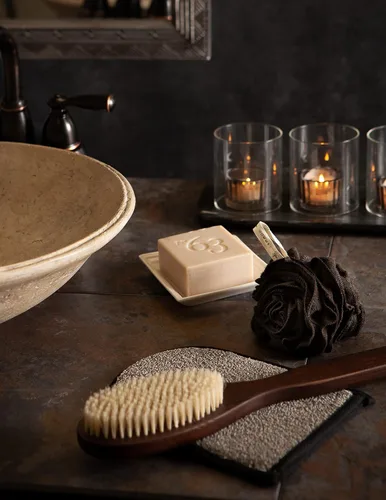 Vista 5 de Urbana Spa Prive - Puf de ducha para hombre, colección de carbón de bambú, marrón (6338)