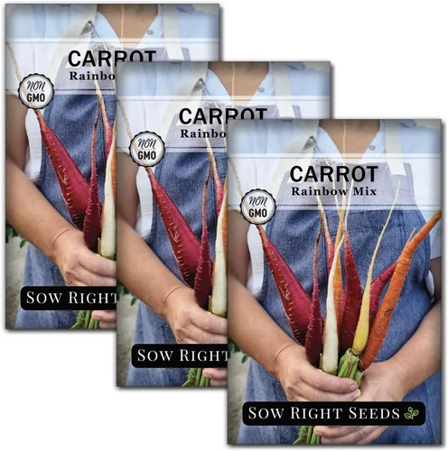 Vista 8 de Sow Right Seeds - Semillas de zanahoria Rainbow Mix para plantar - Paquete de reliquia sin OMG con instrucciones para plantar un huerto casero