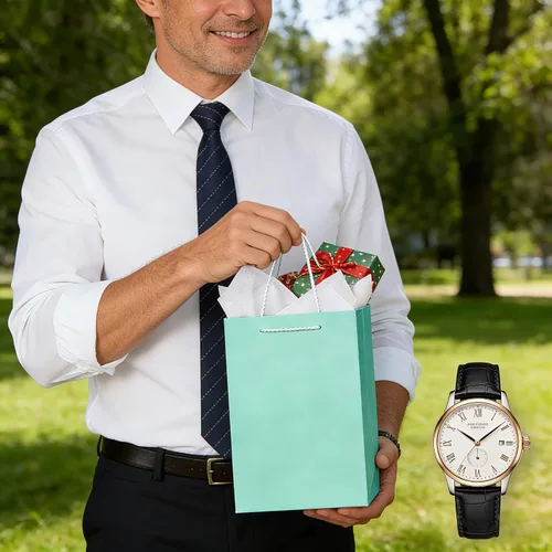 Vista 5 de SHIPKEY Paquete de 10 bolsas de regalo verde aguamarina con papel de seda bolsa de regalo de dama de honor de 8 x 4 x 11 pulgadas, bolsa de papel