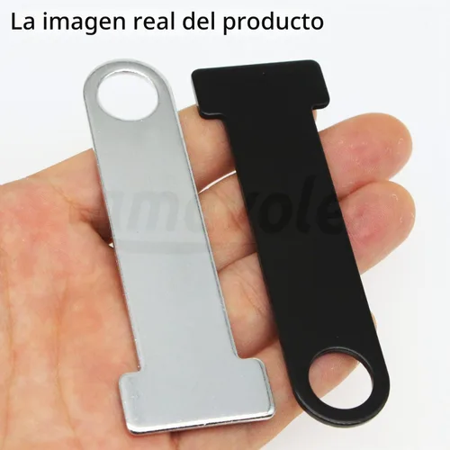 Vista 6 de Correa para casco de motocicleta con anillo en D de acero inoxidable, soporte de bloqueo universal para casco de motocicleta (negro 2 piezas)