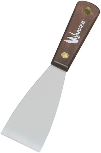 Vista 12 de Warner Manufacturing Warner Tool 627 Cuchillo de masilla Full Flex de 1-1/2", acero al carbono, mango de palisandro, multicolor