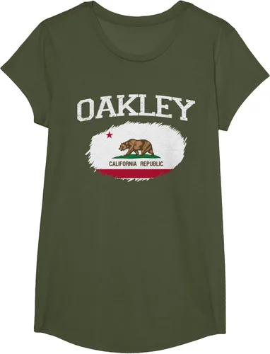 Vista 101 de OAKLEY CA CALIFORNIA Flag Vintage USA Sports Hombre Mujer Camiseta, Negro