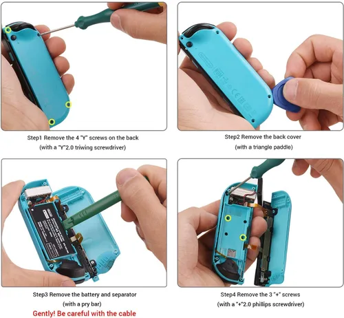 Vista 6 de Joystick de repuesto para Switch Lite, kit de herramientas de repuesto de joystick de reparación para Switch Lite y Nintendo Joycon