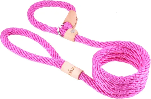 Vista 7 de Alvalley Correas de cuerda para perros con tapón, correas antideslizantes para mascotas para perros, correa suave trenzada sin tirones, ajustable