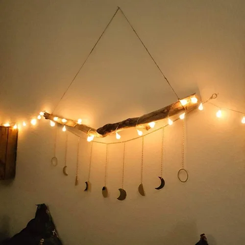 Vista 2 de Lighting EVER Guirnalda de luces con forma de globo, funciona con pilas, 16.4 pies, 50 luces LED de bola pequeña decorativa con control remoto