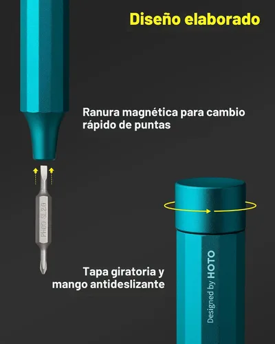 Vista 7 de HOTO Juego de mini destornilladores 24 en 1, kit de reparación de lentes Turquesa Oscuro
